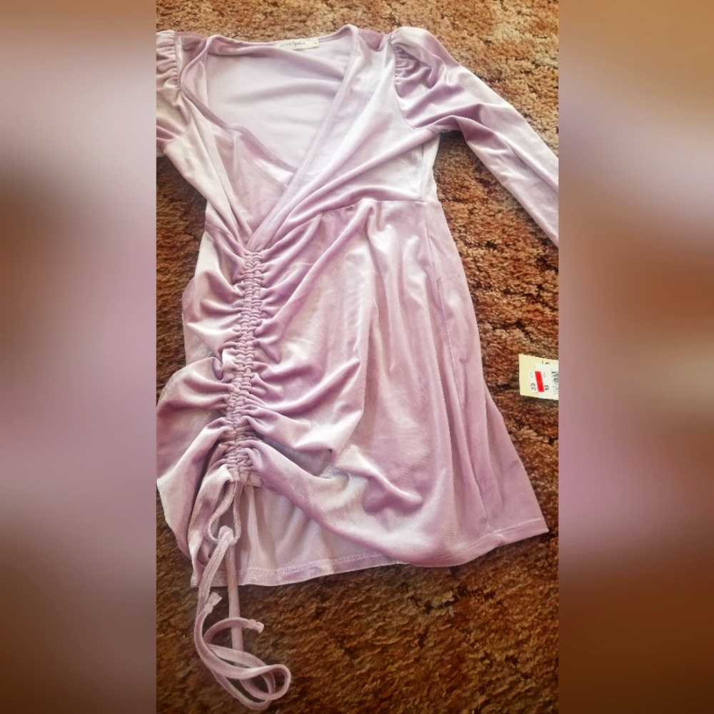 Purple velvet type dress size large